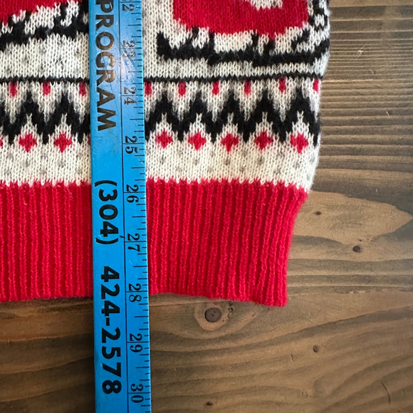 Women's G&J Red Green Rudolph Run Christmas Crew Neck Ugly Holiday Sweater L - Picture 7 of 7